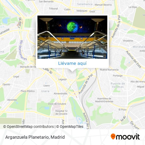 Mapa Arganzuela Planetario
