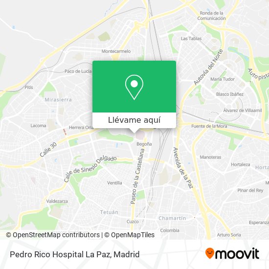 Mapa Pedro Rico Hospital La Paz