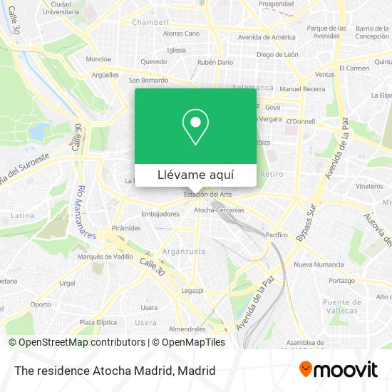 Mapa The residence Atocha Madrid
