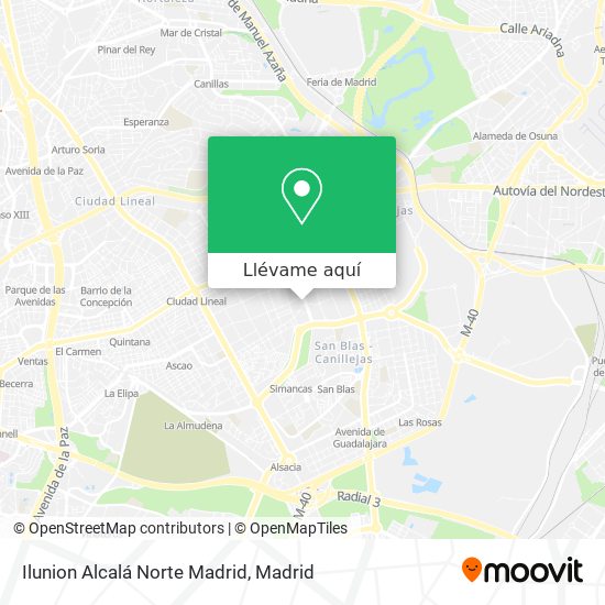 Mapa Ilunion Alcalá Norte Madrid