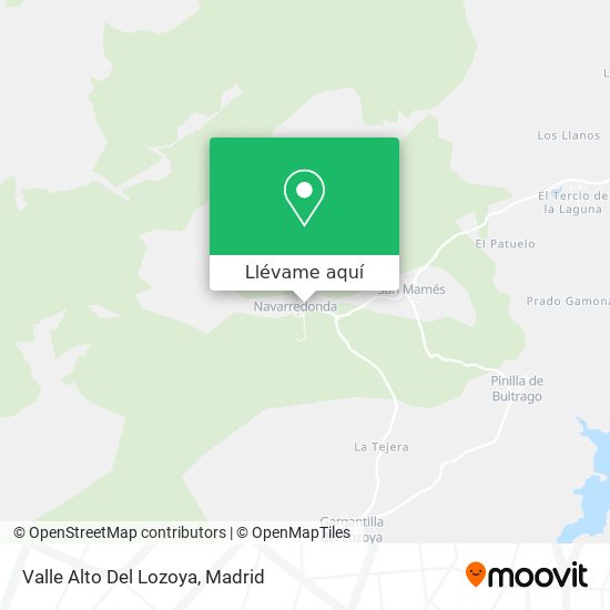 Mapa Valle Alto Del Lozoya