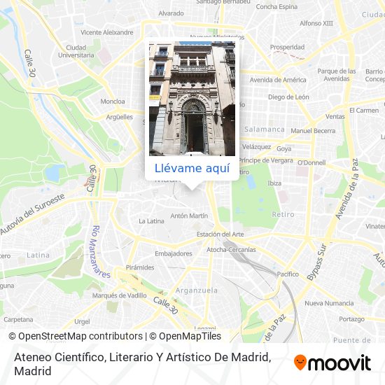 Mapa Ateneo Científico, Literario Y Artístico De Madrid