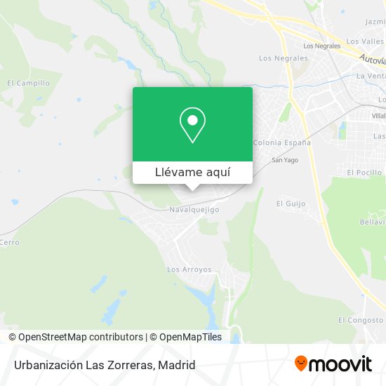 Mapa Urbanización Las Zorreras
