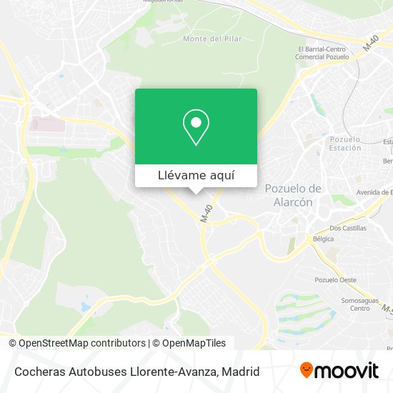 Mapa Cocheras Autobuses Llorente-Avanza