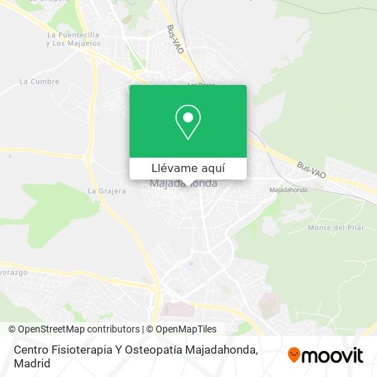 Mapa Centro Fisioterapia Y Osteopatía Majadahonda