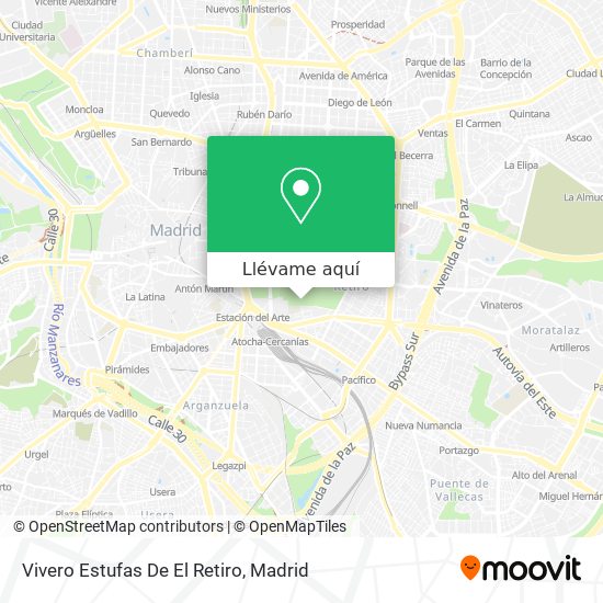 Mapa Vivero Estufas De El Retiro