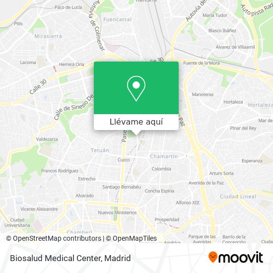 Mapa Biosalud Medical Center