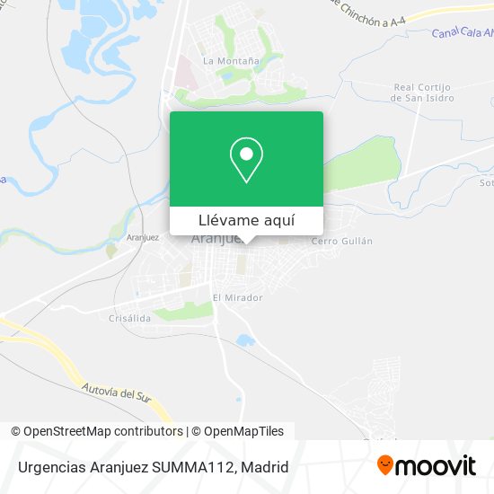 Mapa Urgencias Aranjuez SUMMA112
