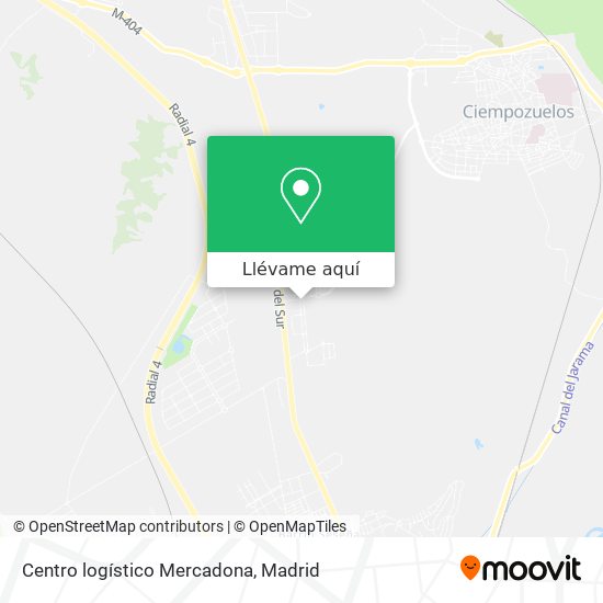 Mapa Centro logístico Mercadona