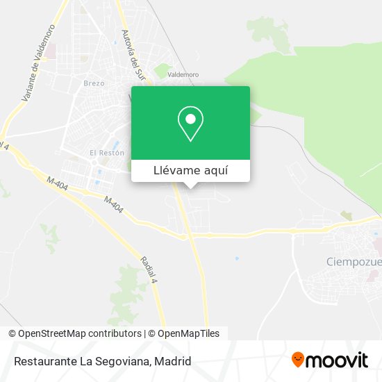 Mapa Restaurante La Segoviana