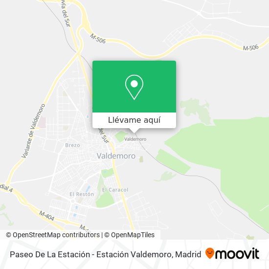 Mapa Paseo De La Estación - Estación Valdemoro