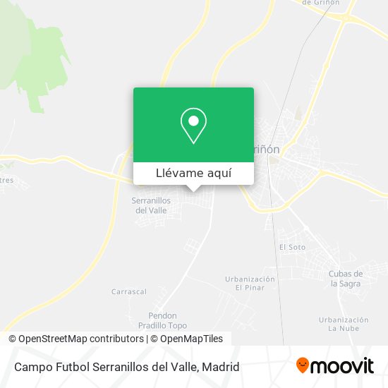 Mapa Campo Futbol Serranillos del Valle