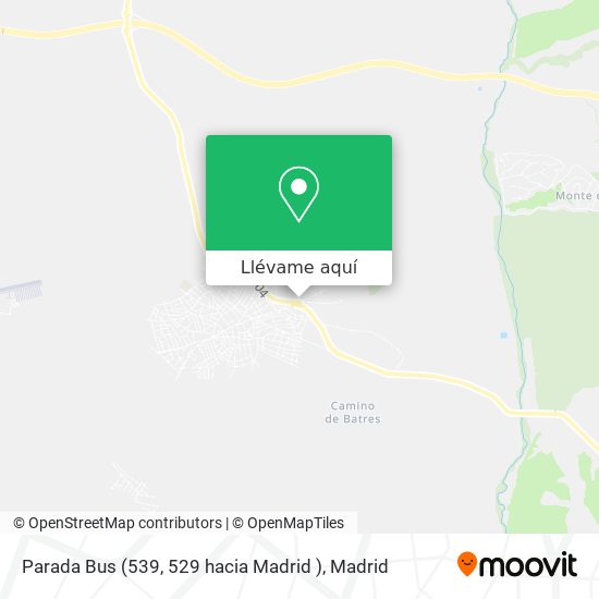 Mapa Parada Bus (539, 529 hacia Madrid )