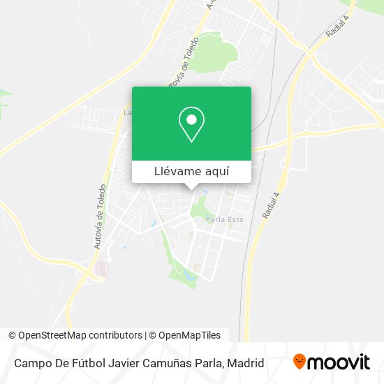 Mapa Campo De Fútbol Javier Camuñas Parla