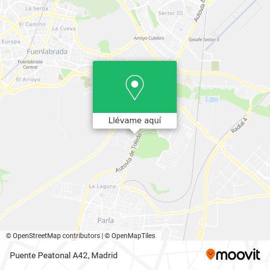 Mapa Puente Peatonal A42