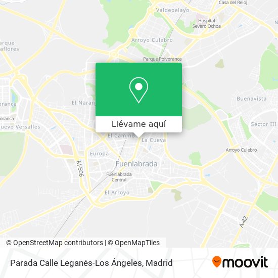 Mapa Parada Calle Leganés-Los Ángeles