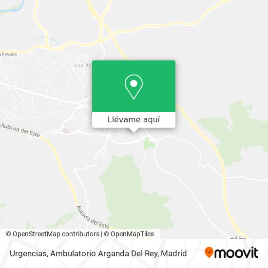 Mapa Urgencias, Ambulatorio Arganda Del Rey
