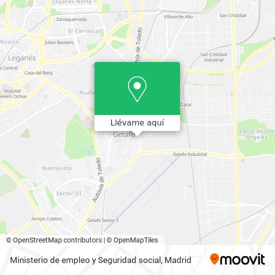 Mapa Ministerio de empleo y Seguridad social