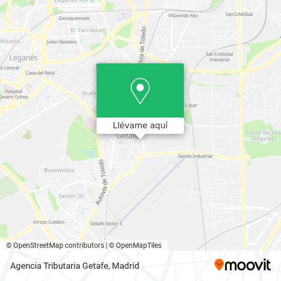 Mapa Agencia Tributaria Getafe