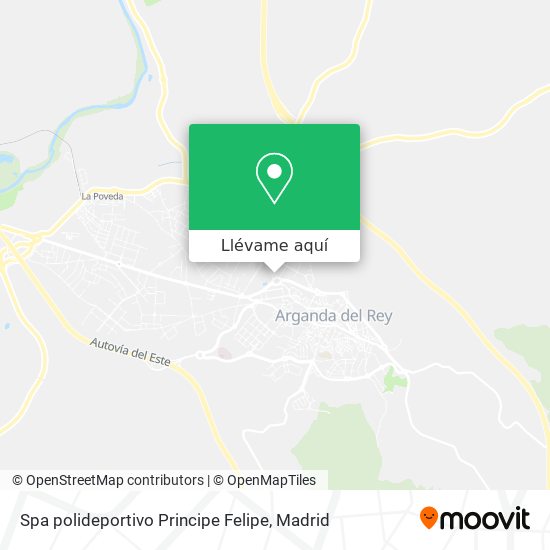 Mapa Spa polideportivo Principe Felipe