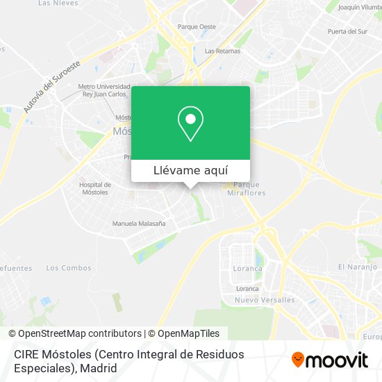 Mapa CIRE Móstoles (Centro Integral de Residuos Especiales)