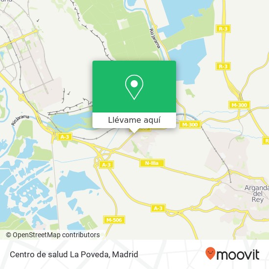 Mapa Centro de salud La Poveda