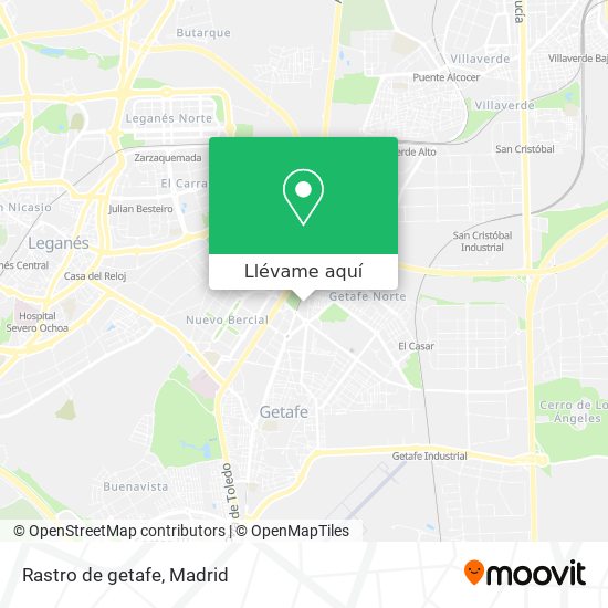 Mapa Rastro de getafe