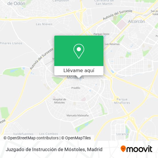 Mapa Juzgado de Instrucción de Móstoles