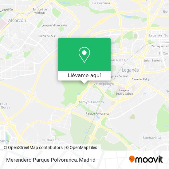 Mapa Merendero Parque Polvoranca