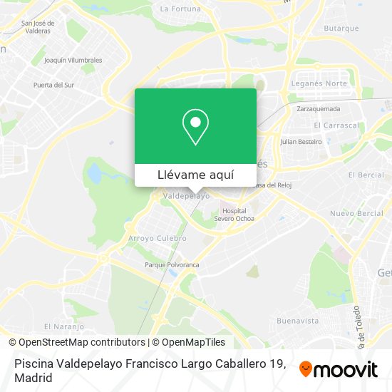 Mapa Piscina Valdepelayo Francisco Largo Caballero 19