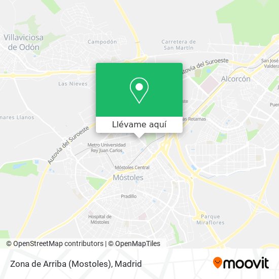 Mapa Zona de Arriba (Mostoles)