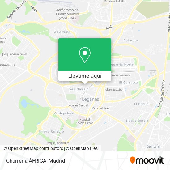 Mapa Churrería ÁFRICA