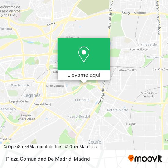 Mapa Plaza Comunidad De Madrid