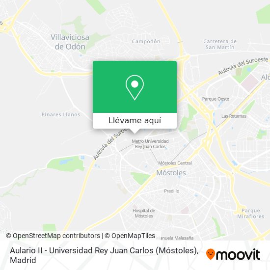 Mapa Aulario II - Universidad Rey Juan Carlos (Móstoles)