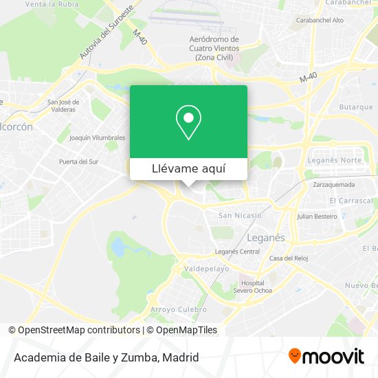 Mapa Academia de Baile y Zumba