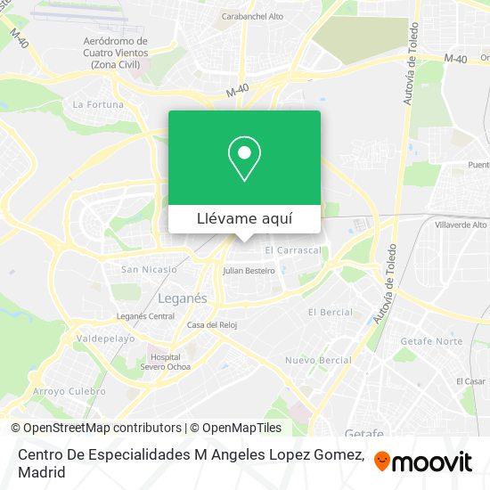 Mapa Centro De Especialidades M Angeles Lopez Gomez