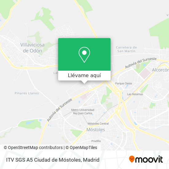 Mapa ITV SGS A5 Ciudad de Móstoles
