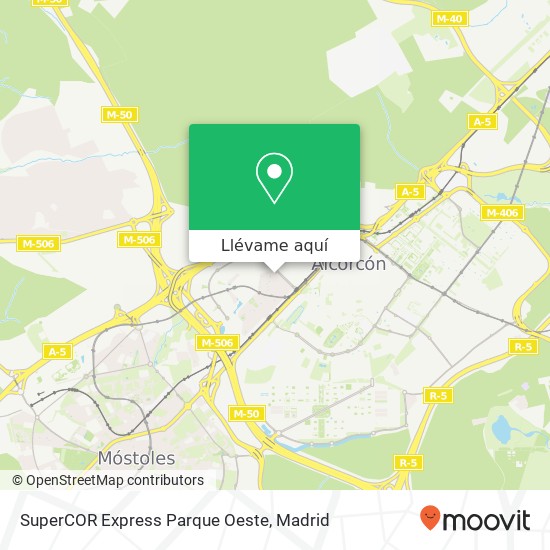 Mapa SuperCOR Express Parque Oeste