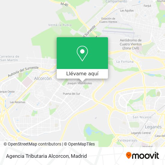 Mapa Agencia Tributaria Alcorcon