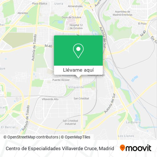 Mapa Centro de Especialidades Villaverde Cruce