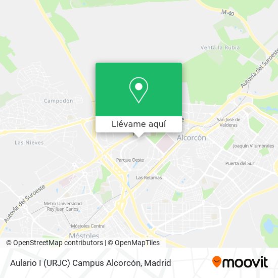 Mapa Aulario I (URJC) Campus Alcorcón