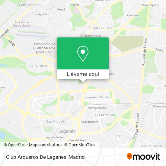 Mapa Club Arqueros De Leganes