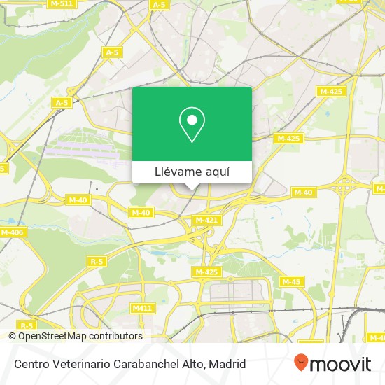 Mapa Centro Veterinario Carabanchel Alto