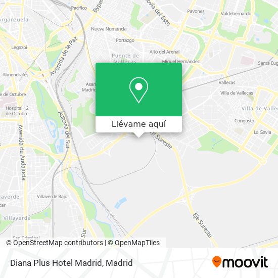 Mapa Diana Plus Hotel Madrid