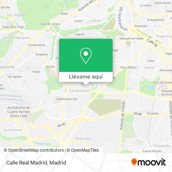 Mapa Calle Real Madrid