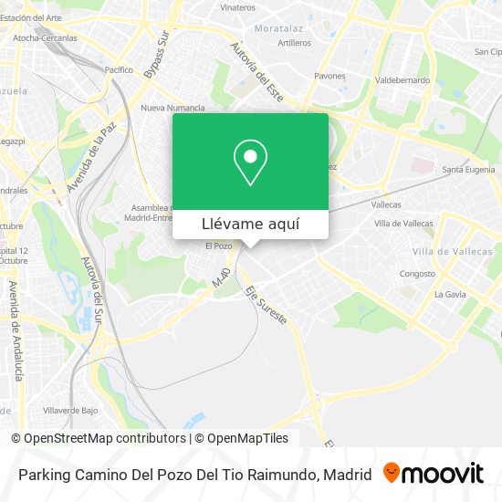 Mapa Parking Camino Del Pozo Del Tio Raimundo