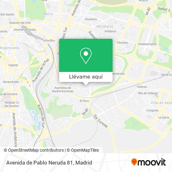 Mapa Avenida de Pablo Neruda 81