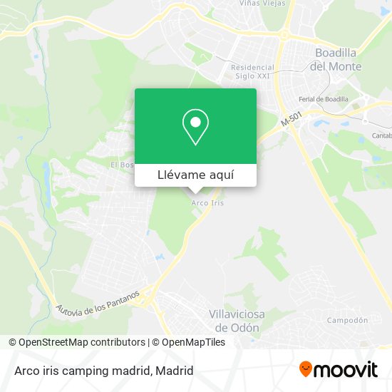 Mapa Arco iris camping madrid