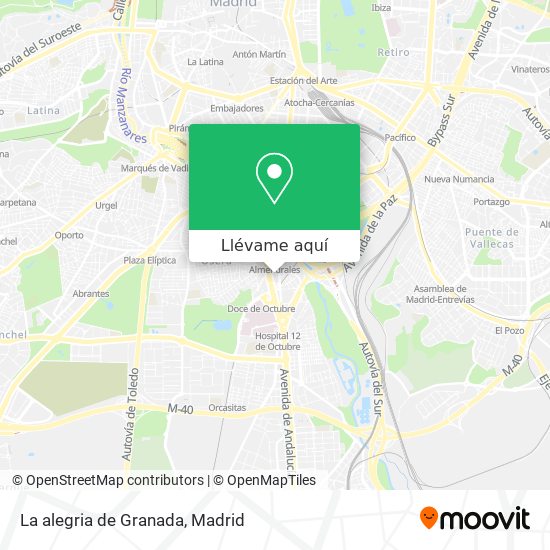Mapa La alegria de Granada