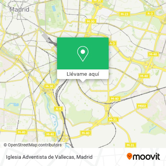 Mapa Iglesia Adventista de Vallecas